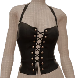 Delirious Silver Stud Corset - Black