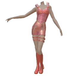 Delirious Squid Reflective Pink Outfit