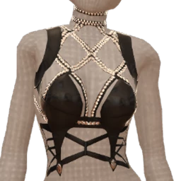 Delirious Black And Silver Diamonds Top