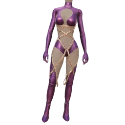 Delirious Purple Power Jumpsuit Outfit