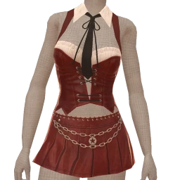 Delirious Joy Mode Maroon Corset Outfit