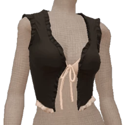 Delirious Tuxedo Ruffles Crop Top