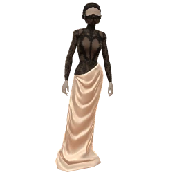 Delirious Full Lace Bodysuit With Silk Skirt