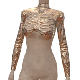Delirious Skeleton Rib Silver Top