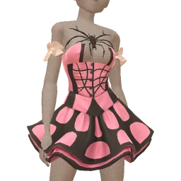 Delirious Pink Widow Glam Mini Dress