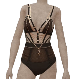 Delirious Desert Lounge Black Swimwear