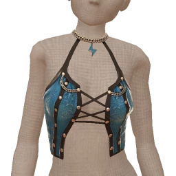 Delirious Metallic Muse Denim Top