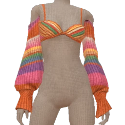 Delirious Rainbow Rhythm Crochet Top