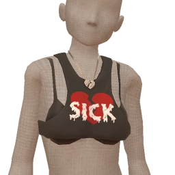 Delirious Slogan Layered Vest