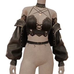 Delirious Lace And Leather Top And Bomber Combo