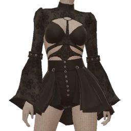 Delirious Black Lace Cut Out Dress