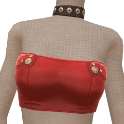 Delirious Red Leather Crop Top