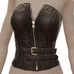 Delirious Buckle Up Black Corset