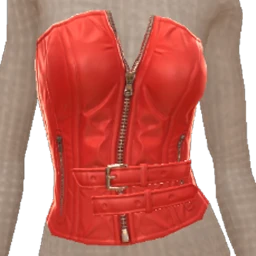 Delirious Red Leather Corset