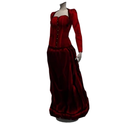 The Countess Blood Red Taffeta Gown