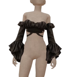 Delirious Black Drama Top