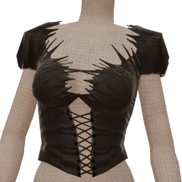 Delirious Vampire Black Leather Corset Top