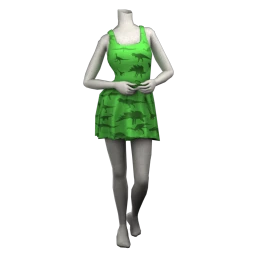 Foal Dino Print Dress - Green