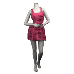 Foal Dino Print Dress - Pink