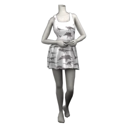 Foal Dino Print Dress - White