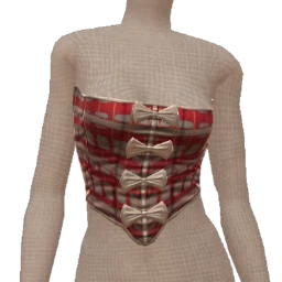 Ikon Elite Crimson Craze Silver Bow Plaid Corset