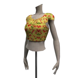 Dolly Bop Frilled Bardot - Strawberry Picking