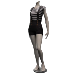 Dolly Bop Suspender Shorts - Contrast