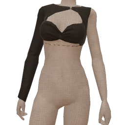 Drop Science Midnight Elegance One-Sleeve Crop Top