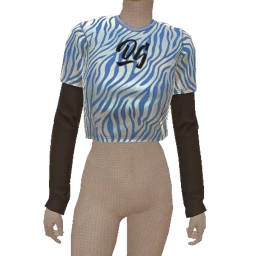 Drop Science Blue Tiger Layered Top