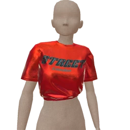 Drop Science Metallic Red Crop Top