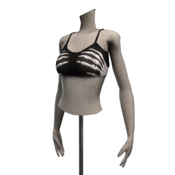 Drop Science Skeleton Hands Crop Top