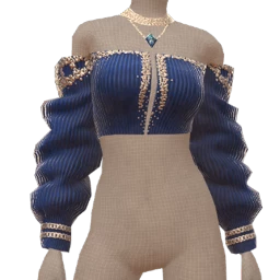 Drop Science Blue Knit Sparkle Cuff Sweater