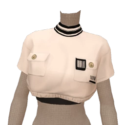 Drop Science Bar Code Crop Top