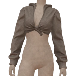 Drop Science Dark Grey Twist Cropped Sweater