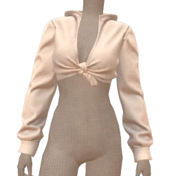 Drop Science Light Grey Twist Cropped Sweater