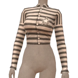 Drop Science Grey Striped Long Sleeve Star Tee