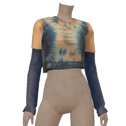 Foal Denim And Cream Tie Dye Top