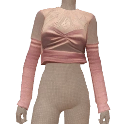 Cloud Nine Pink Sateen Crop Top