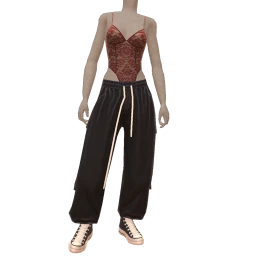 Drop Science Maroon Laced Top Outfit