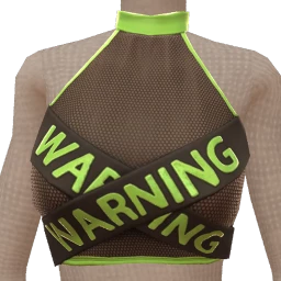 Drop Science Warning Neon Green Halter Top