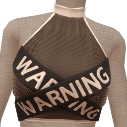 Drop Science White Warning Halter Top
