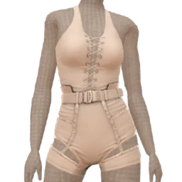 Drop Science White Halter Lace-Up Jumpsuit