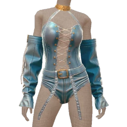 Drop Science Metallic Denim Playsuit