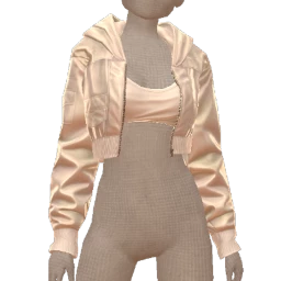 Drop Science Ivory Shimmer Hooded Jacket