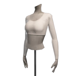 Drop Science Long Sleeve Crop Top - White