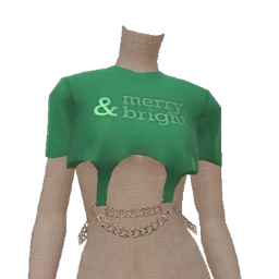 Drop Science Merry And Bright Green Crop Top