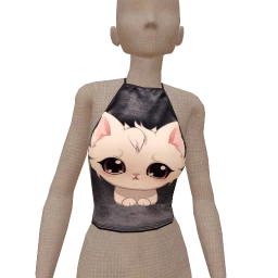 Yume Cute Cat Crop Top