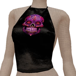 Delirious Skull Candy Crop Top