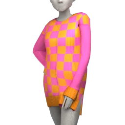 Foal Colour Contrast Squares Knitted Dress