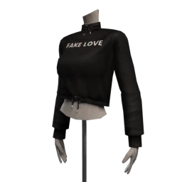 Drop Science "Fake Love" Crop Hoodie